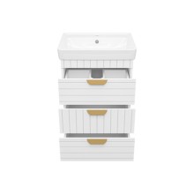 GLOSTER - 70 Тумба с 3 ящ. напольная, белый