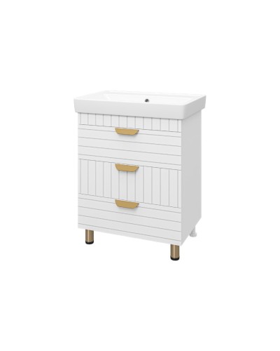 GLOSTER - 70 Тумба с 3 ящ. напольная, белый