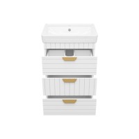 GLOSTER - 60 Тумба с 3 ящ. напольная, белый