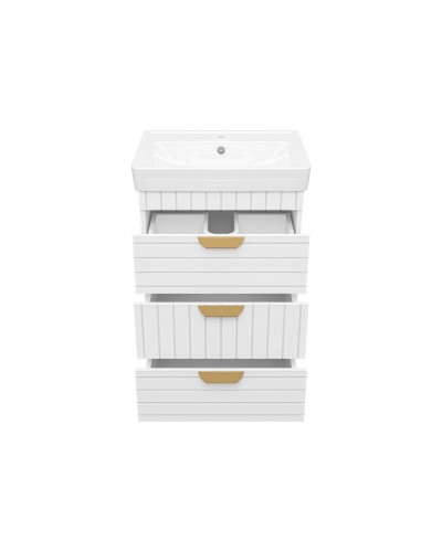 GLOSTER - 60 Тумба с 3 ящ. напольная, белый