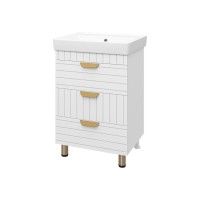 GLOSTER - 60 Тумба с 3 ящ. напольная, белый