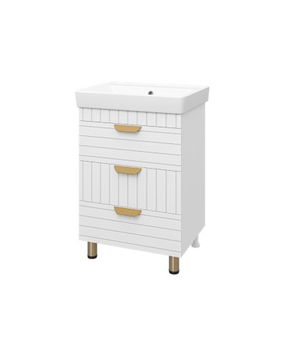 GLOSTER - 60 Тумба с 3 ящ. напольная, белый