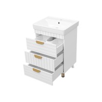 GLOSTER - 60 Тумба с 3 ящ. напольная, белый