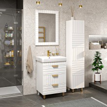 GLOSTER - 60 Тумба с 3 ящ. напольная, белый