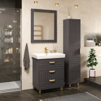 GLOSTER - 70 Тумба с 3 ящ. напольная, графит