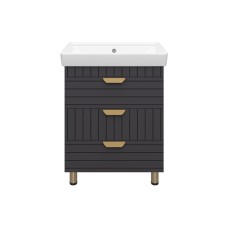 GLOSTER - 70 Тумба с 3 ящ. напольная, графит