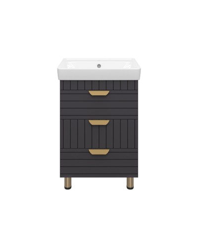 GLOSTER - 60 Тумба с 3 ящ. напольная, графит