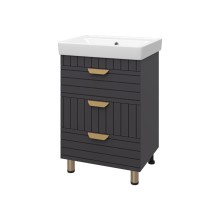 GLOSTER - 60 Тумба с 3 ящ. напольная, графит