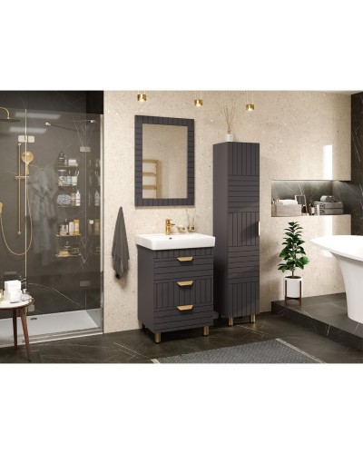 GLOSTER - 60 Тумба с 3 ящ. напольная, графит