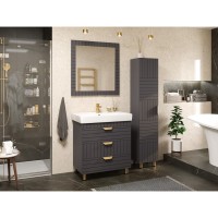 GLOSTER - 80 Тумба с 3 ящ. напольная, графит