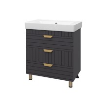 GLOSTER - 80 Тумба с 3 ящ. напольная, графит