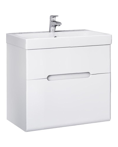 Тумба под раковину Jorno Moduo Slim 50 Mod.01.50/P/W подвесная Белый глянец