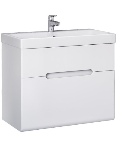 Тумба под раковину Jorno Moduo Slim 60 Mod.01.60/P/W подвесная Белый глянец