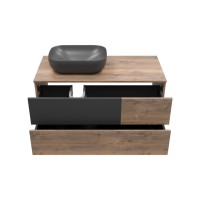 Коломбо -100 Тумба подвесная 2 ящ. с отталк. лев. ДСП (Дуб Галифакс)