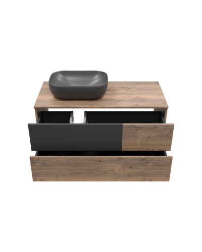 Коломбо -100 Тумба подвесная 2 ящ. с отталк. лев. ДСП (Дуб Галифакс)