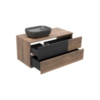 Коломбо -100 Тумба подвесная 2 ящ. с отталк. лев. ДСП (Дуб Галифакс)