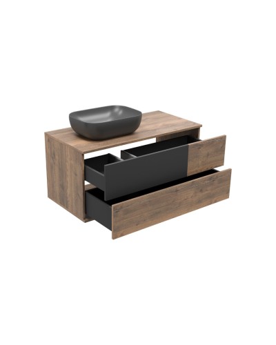 Коломбо -100 Тумба подвесная 2 ящ. с отталк. лев. ДСП (Дуб Галифакс)