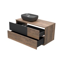 Коломбо -100 Тумба подвесная 2 ящ. с отталк. лев. ДСП (Дуб Галифакс)