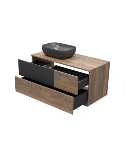 Коломбо -100 Тумба подвесная 2 ящ. с отталк. лев. ДСП (Дуб Галифакс)