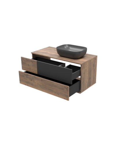 Коломбо -100 Тумба подвесная 2 ящ. с отталк. прав. ДСП (Дуб Галифакс)