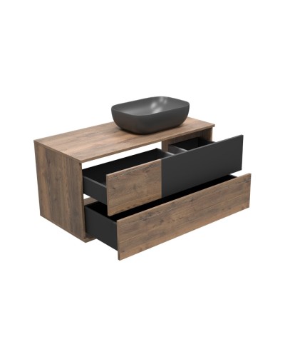 Коломбо -100 Тумба подвесная 2 ящ. с отталк. прав. ДСП (Дуб Галифакс)