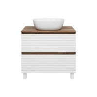 DAKOTA - 80 Тумба напольная 2 ящ.  (ДСП (Дуб Гал/ Белый)