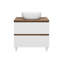 DAKOTA - 80 Тумба напольная 2 ящ.  (ДСП (Дуб Гал/ Белый)