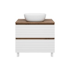 DAKOTA - 80 Тумба напольная 2 ящ.  (ДСП (Дуб Гал/ Белый)