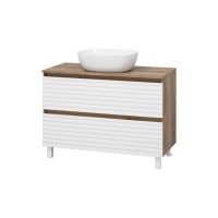 DAKOTA -100 Тумба напольная 2 ящ.  (ДСП (Дуб Гал/ Белый)