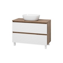 DAKOTA -100 Тумба напольная 2 ящ.  (ДСП (Дуб Гал/ Белый)