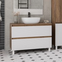 DAKOTA - 80 Тумба напольная 2 ящ.  (ДСП (Дуб Гал/ Белый)