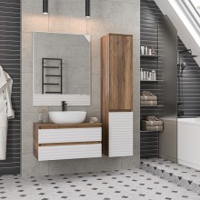 DAKOTA - 80 Тумба подвесная 2 ящ. (ДСП (Дуб Гал/ Белый)