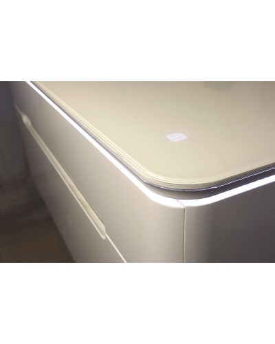 Тумба под раковину Jorno Shine 90 Shi.01.90/P/W подвесная Белый глянец