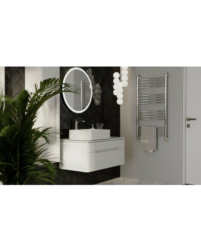 Тумба под раковину Jorno Shine 90 Shi.01.90/P/W подвесная Белый глянец