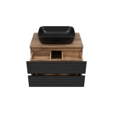 DAKOTA - 70 Тумба подвесная 2 ящ. (ДСП (Дуб Гал. Черный кварц)