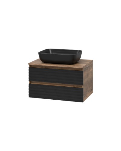 DAKOTA - 70 Тумба подвесная 2 ящ. (ДСП (Дуб Гал. Черный кварц)