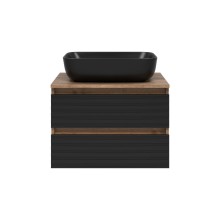 DAKOTA - 60 Тумба подвесная 2 ящ. (ДСП (Дуб Гал. Черный кварц)