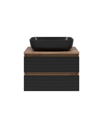 DAKOTA - 60 Тумба подвесная 2 ящ. (ДСП (Дуб Гал. Черный кварц)