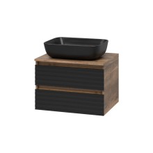 DAKOTA - 60 Тумба подвесная 2 ящ. (ДСП (Дуб Гал. Черный кварц)