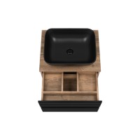 DAKOTA - 60 Тумба подвесная 2 ящ. (ДСП (Дуб Гал. Черный кварц)