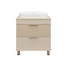 ENFIDA - 70 Тумба напольная 2 ящ. бежевая мат. эмаль (Энфида)