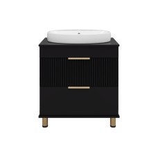 ENFIDA - 70 Тумба напольная 2 ящ. черная мат. эмаль (Энфида)