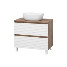 DAKOTA - 70 Тумба напольная 2 ящ.  (ДСП (Дуб Гал/ Белый)