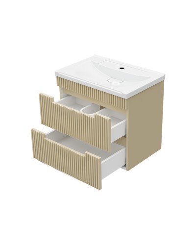 ARIANA - 60 Тумба подвесная с 2 ящ. капучино (эмаль)