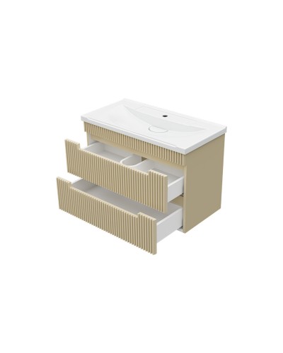 ARIANA - 80 Тумба подвесная с 2 ящ. капучино (эмаль)