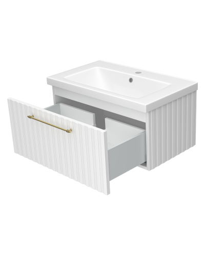 ALICANTE - 80 Тумба подвесная с 1 ящ. белый