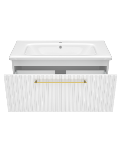 ALICANTE - 90 Тумба подвесная с 1 ящ. белый