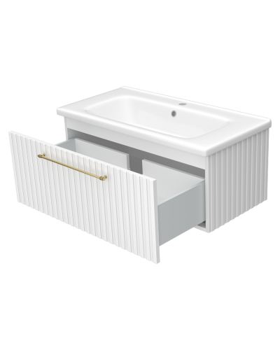 ALICANTE - 90 Тумба подвесная с 1 ящ. белый