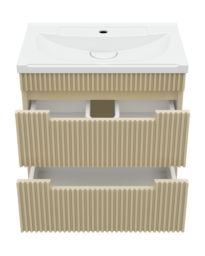 ARIANA - 60 Тумба подвесная с 2 ящ. капучино (эмаль)