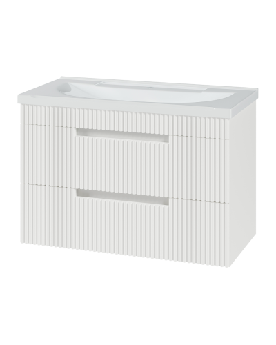 ARIANA - 80 Тумба подвесная с 2 ящ. белая (эмаль)